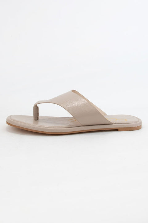 Light Taupe Wide Strap Sandal-Shoes > Womens-Pink Dot Styles
