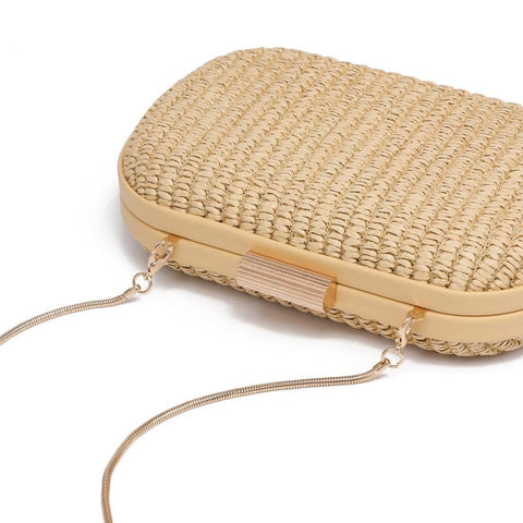 Alix Evening Bag: Natural