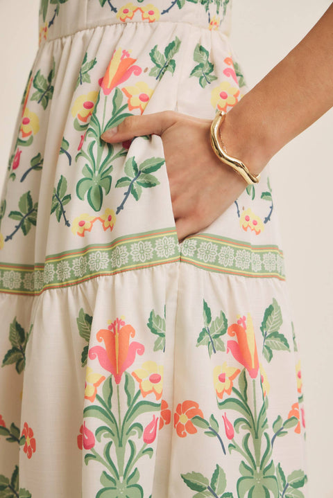 in february-Mia Floral Midi Dress-Pink Dot Styles