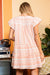 Linen Stripe Ruffle Sleeve Dress-Apparel > Womens > Dresses & Jumpsuits-Pink Dot Styles