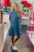 Pocketed Tiered Denim Dress-Apparel > Womens > Dresses & Jumpsuits-Pink Dot Styles