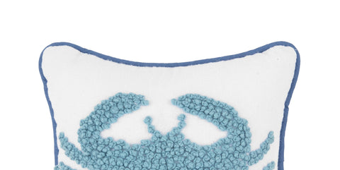Crab French Knot Throw Pillow-Pink Dot Styles