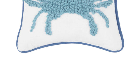 Crab French Knot Throw Pillow-Pink Dot Styles