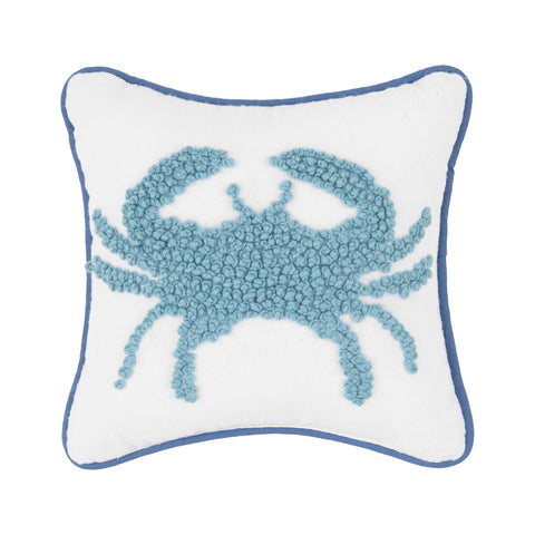 Crab French Knot Throw Pillow-Pink Dot Styles
