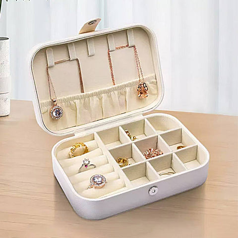 Faux Leather Portable Jewelry Box
: Blue