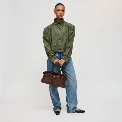Tommy Faux Suede Satchel