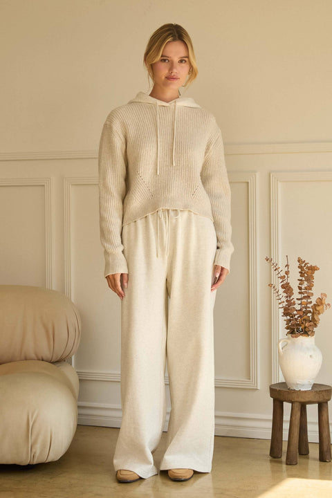 Elastic Waist Pull-On Sweatpants: Oatmeal