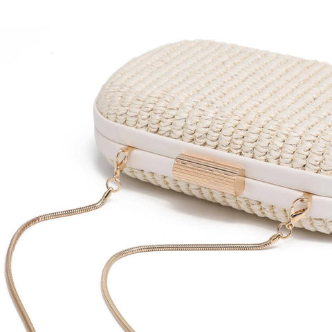 Alix Evening Bag: Natural