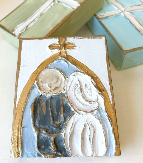 Coddiwomple-At the Church Door - Bride and Groom Wedding textured block-Pink Dot Styles