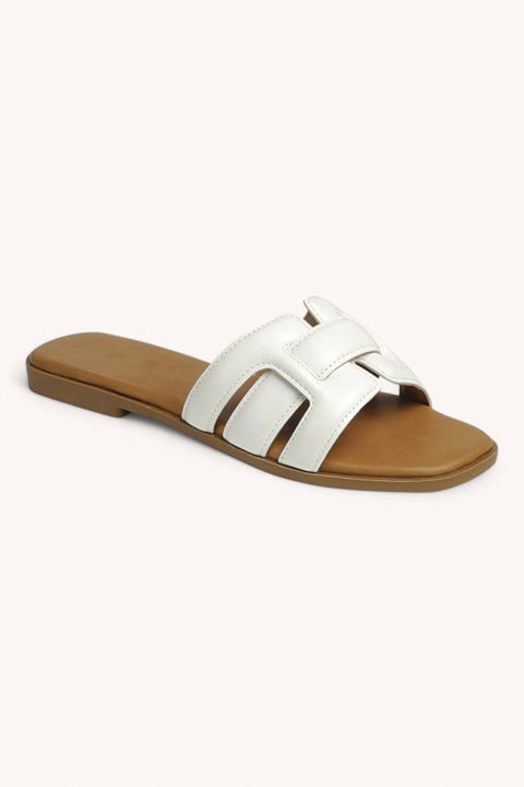 CCOCCI-White Padded Woven Sandal-Pink Dot Styles