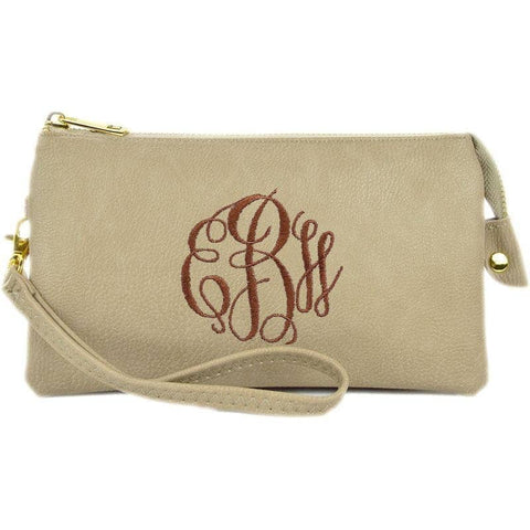 7013 Monogrammable Three Compartments Crossbody Bag: White