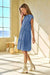 Blue Dress with Lace Details-Apparel > Womens > Dresses & Jumpsuits-Pink Dot Styles