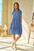 Blue Dress with Lace Details-Apparel > Womens > Dresses & Jumpsuits-Pink Dot Styles