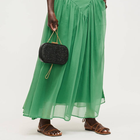 Alix Evening Bag: Natural