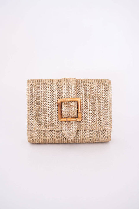 Lisi Lerch-Janie Straw Clutch-Pink Dot Styles