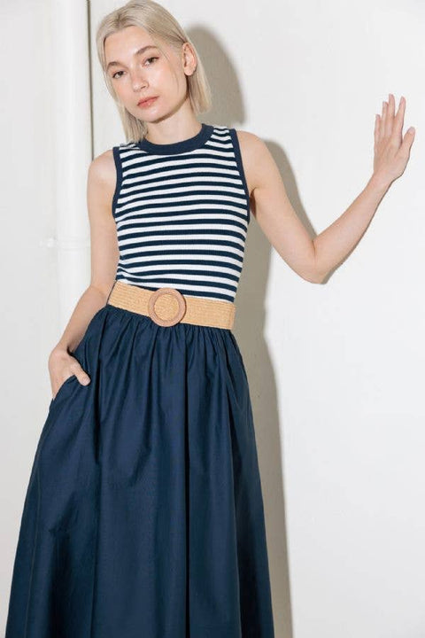 Mix Media Midi Dress