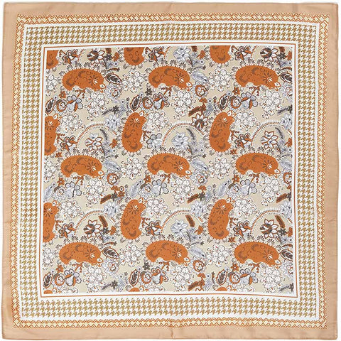 Paisley Houndstooth Print Bandana Scarf