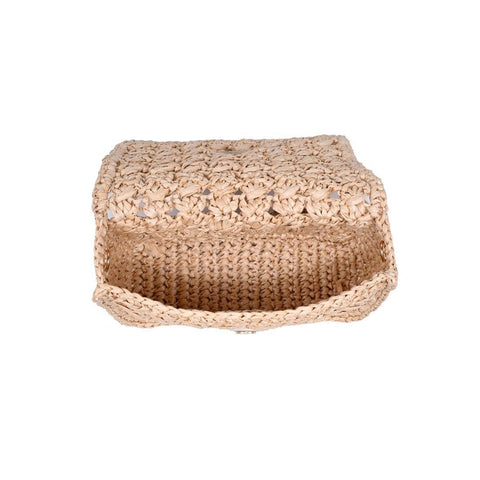 MiMi Wholesale-Betty Straw Starfish Detail Crossbody Bag-Pink Dot Styles