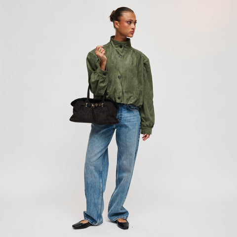 Tommy Faux Suede Satchel