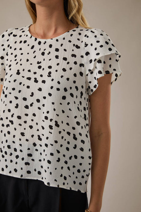 Black & White Polka Dot Blouse