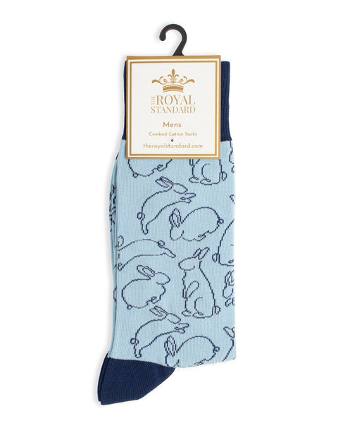 Men's Thumper Bunny Socks   Blue/Navy   One Size