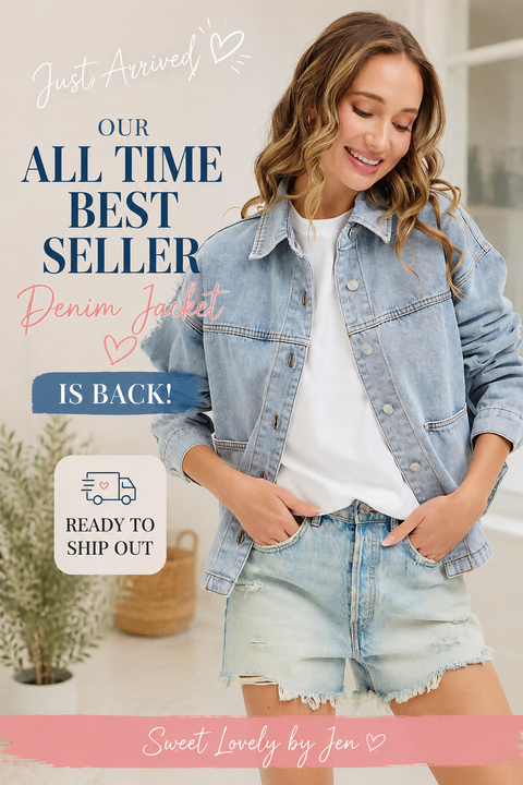 Washed Denim Jacket with Patch Pockets