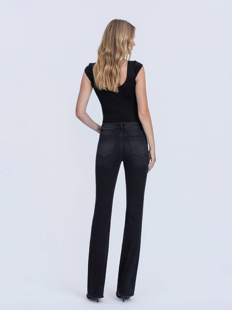 High Rise Black Boot Cut Jeans - Comfort Stretch!