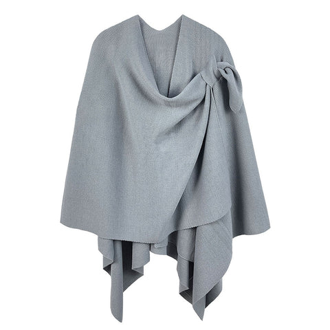 Shoulder Strap Solid Ruana Poncho