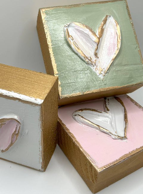 Coddiwomple-Heart block |  valentine | pastel | xoxo | love: Pink back/white heart-Pink Dot Styles