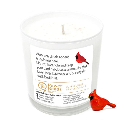 Love & Light Cardinal's Promise Prayer Candle: Citrus Ember & Wine