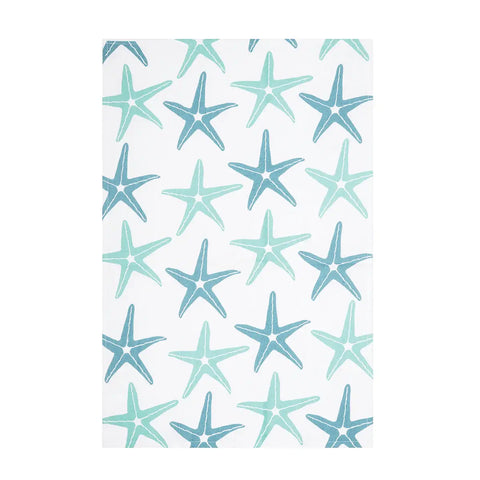 C&F Home-Coastal Starfish At Sea Kitchen Towel-Pink Dot Styles