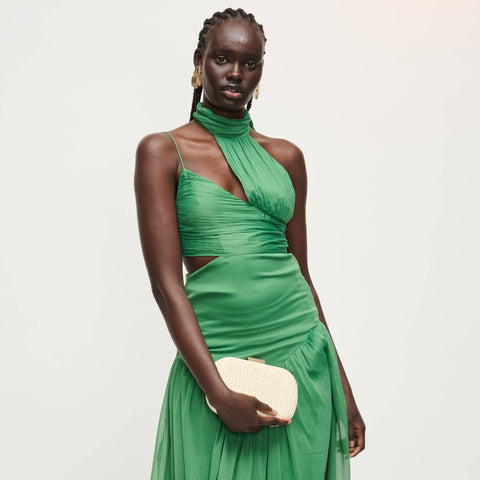 Alix Evening Bag: Natural