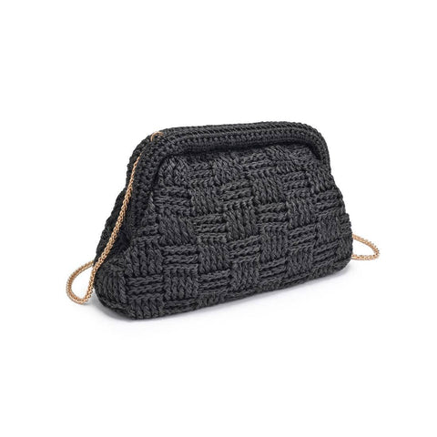 Urban Expressions-Annie Woven Clutch-Pink Dot Styles