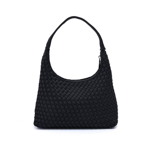 Harmonia - Woven Neoprene Shoulder Bag: Black
