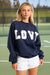 Favorite Girl-FT34004 - "LOVE" PATCHED LOOSE FIT CREW NECK PULLOVER-Pink Dot Styles