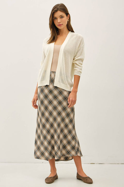 Be Cool-Open Knit Lightweight Sweater-Pink Dot Styles