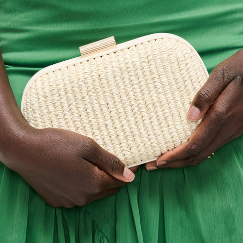 Alix Evening Bag: Natural