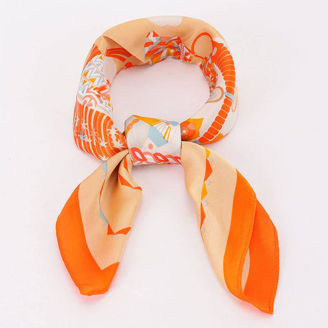 Multi Print Bandana: Orange