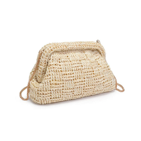 Urban Expressions-Annie Woven Clutch-Pink Dot Styles