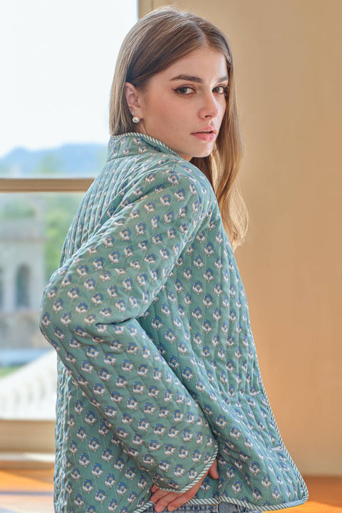 ROSIE POSIE-Reversible Quilted Jacket-Pink Dot Styles