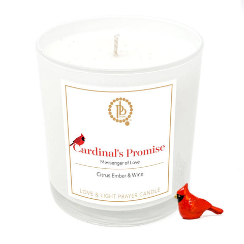 Love & Light Cardinal's Promise Prayer Candle: Citrus Ember & Wine