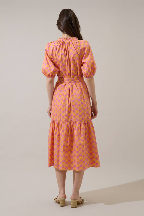 Floral Wynette Tiered Midi Dress