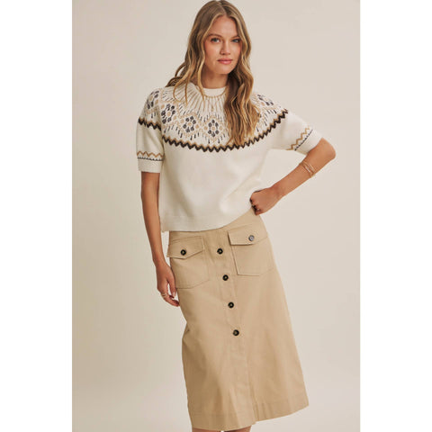 Nordic Brushed Knit Sweater