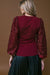 Burgundy Sequin Sweater-Apparel > Womens > Tops > Sweaters-Pink Dot Styles
