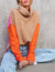 Color Block Turtle Neck-Apparel > Womens > Tops > Sweaters-Pink Dot Styles