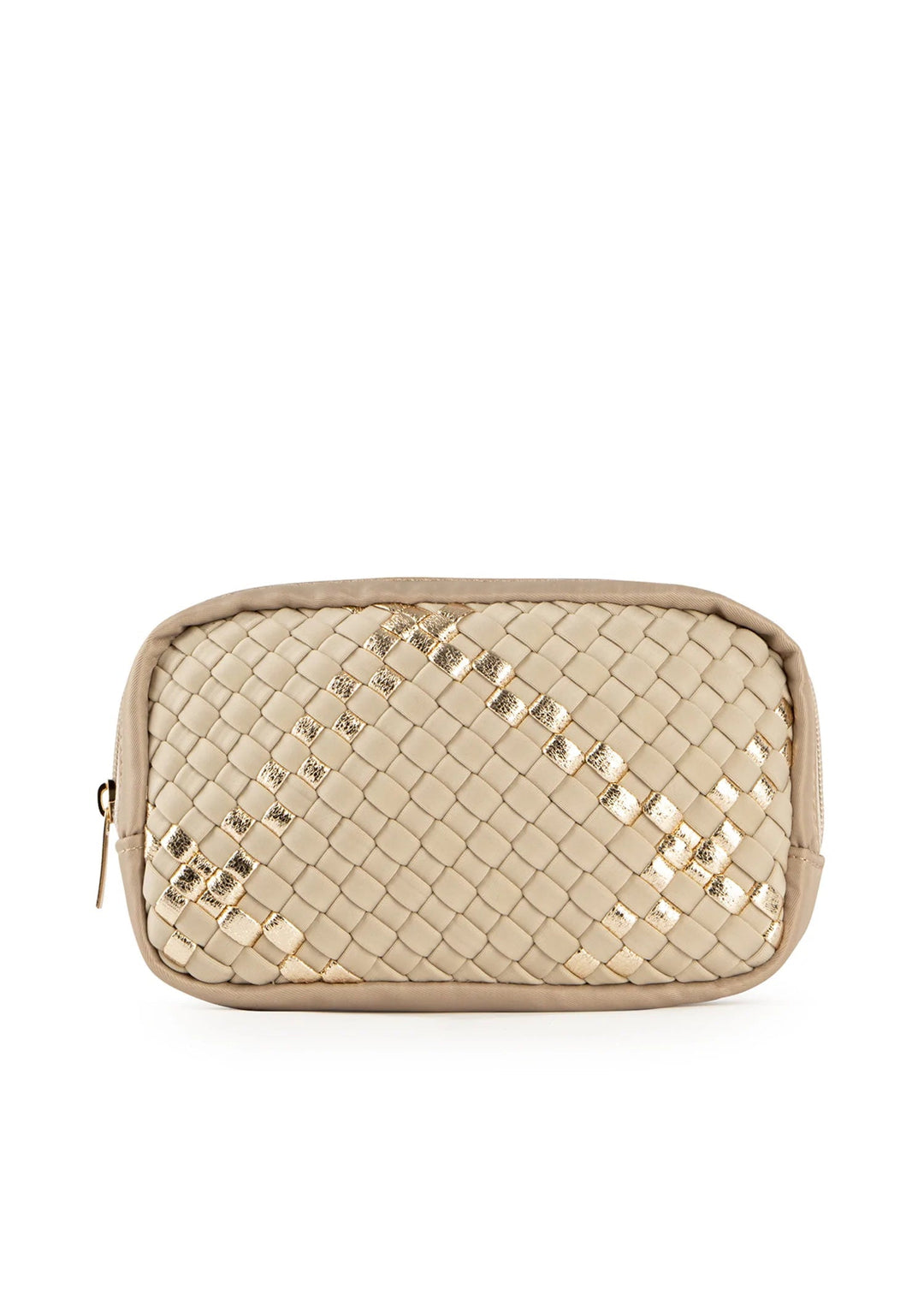 Woven makeup online bag