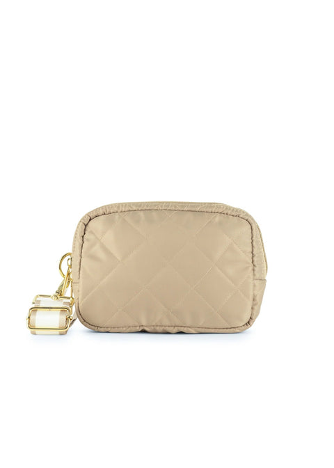 Amy Buff | Nylon Quilted Belt Bag-Accessories > Handbags > Belt Bags-Pink Dot Styles