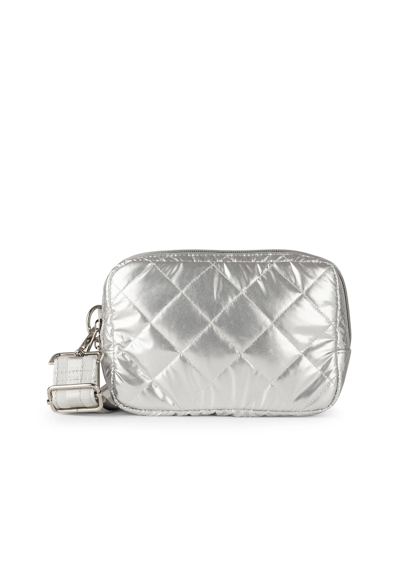 Haute Shore Silver Puffer Quilted Belt / Sling Bag - Amy