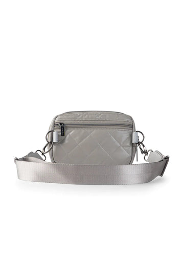 Haute Shore Grey Quilted Vegan Leather Belt / Sling Bag  display picture 2
