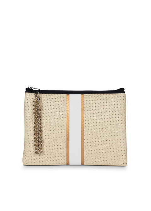 Haute Shore-Beth Dune | Neoprene Wristlet/Clutch-Pink Dot Styles